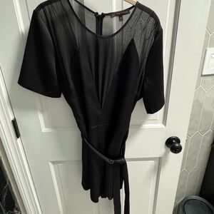 Elegant Black Short Sleeve Dress